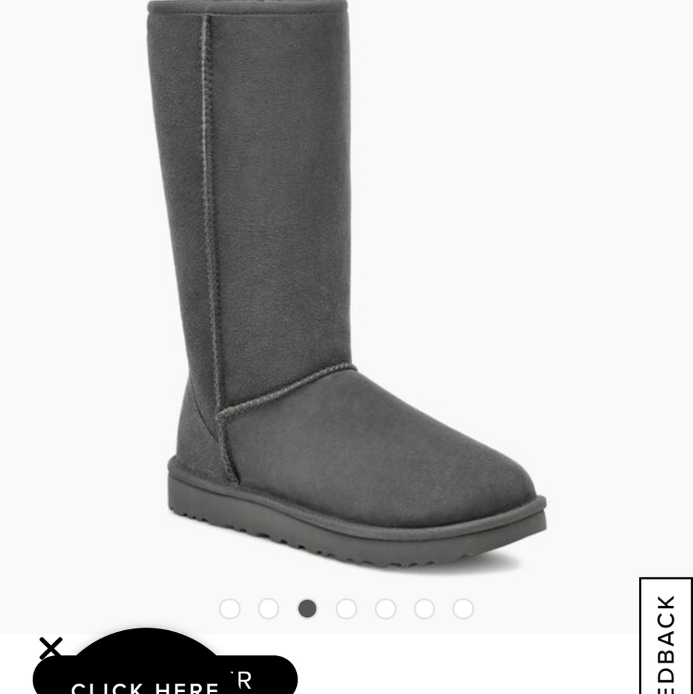 Womens New TALL Ugg Boots Grey Size 8